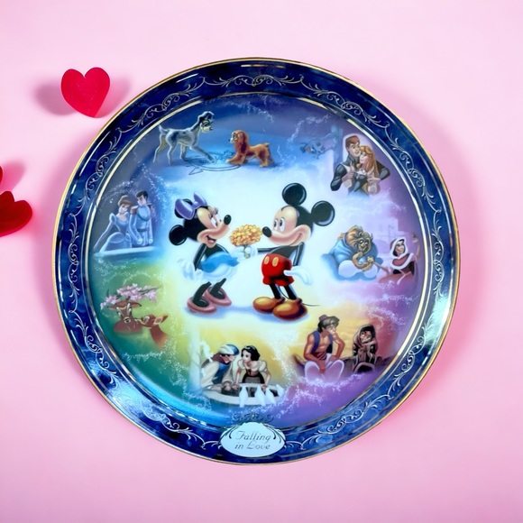Bradford Exchange Magical Disney Moments Falling In Love Collector's Plate 3025A - Picture 1 of 9